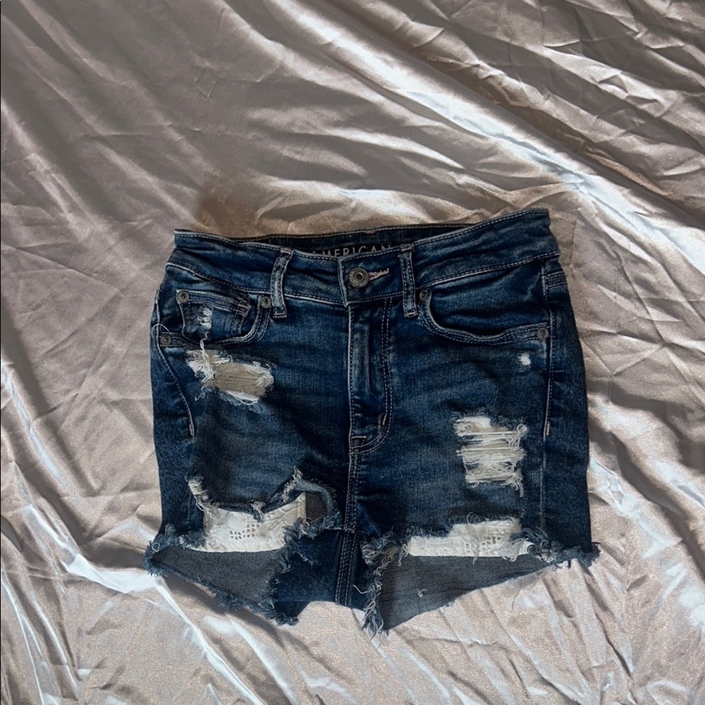 American Eagle Outfitters Blue Mini Skirt Casual